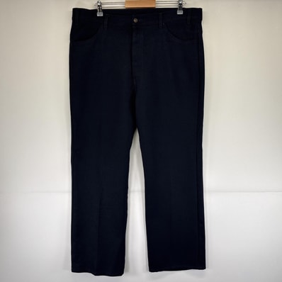 古着 リーバイス Levi's スラックスパンツ ポリパン ポリエステルパンツ 大きいサイズ ストレート 10517 w42 L30 ブラック系 メンズ