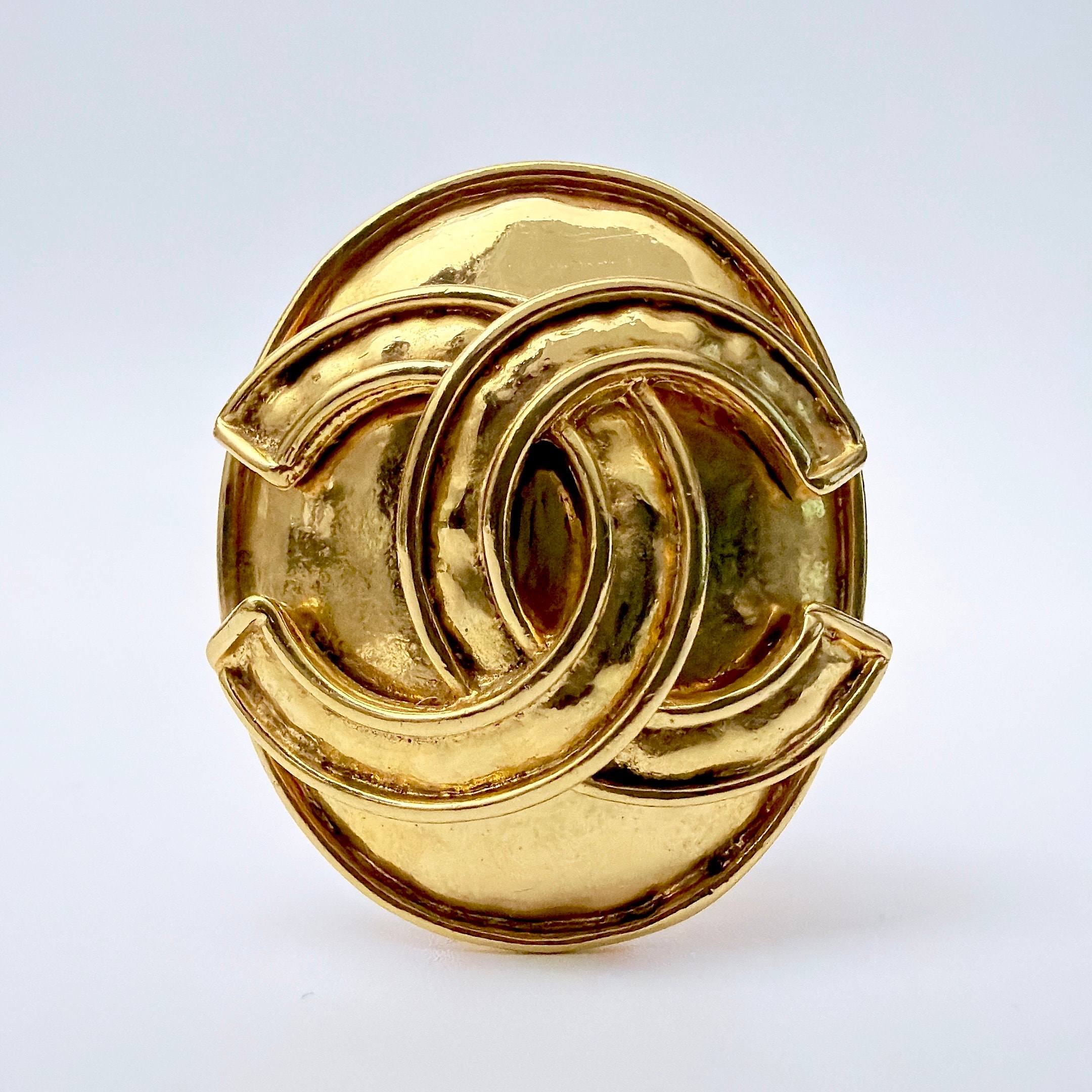 CHANEL シャネル 94P ココマーク ブローチ ゴールドカラー オーバル 楕円形 アクセサリー