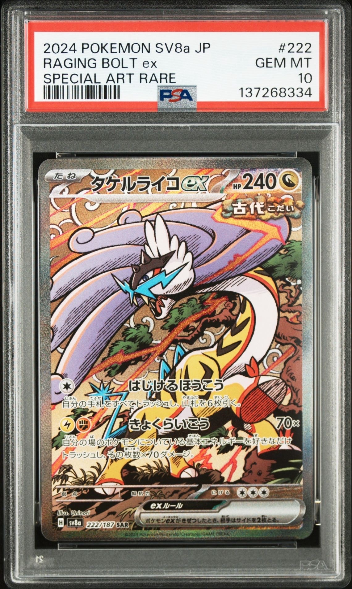 タケルライコex SAR [SV8a 222/187](ハイクラスパック「テラスタルフェスex」)