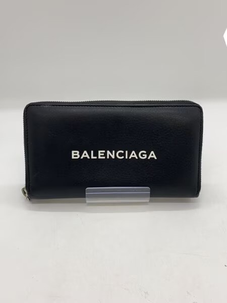 BALENCIAGA Everyday Zip Around Wallet Leather "Black"