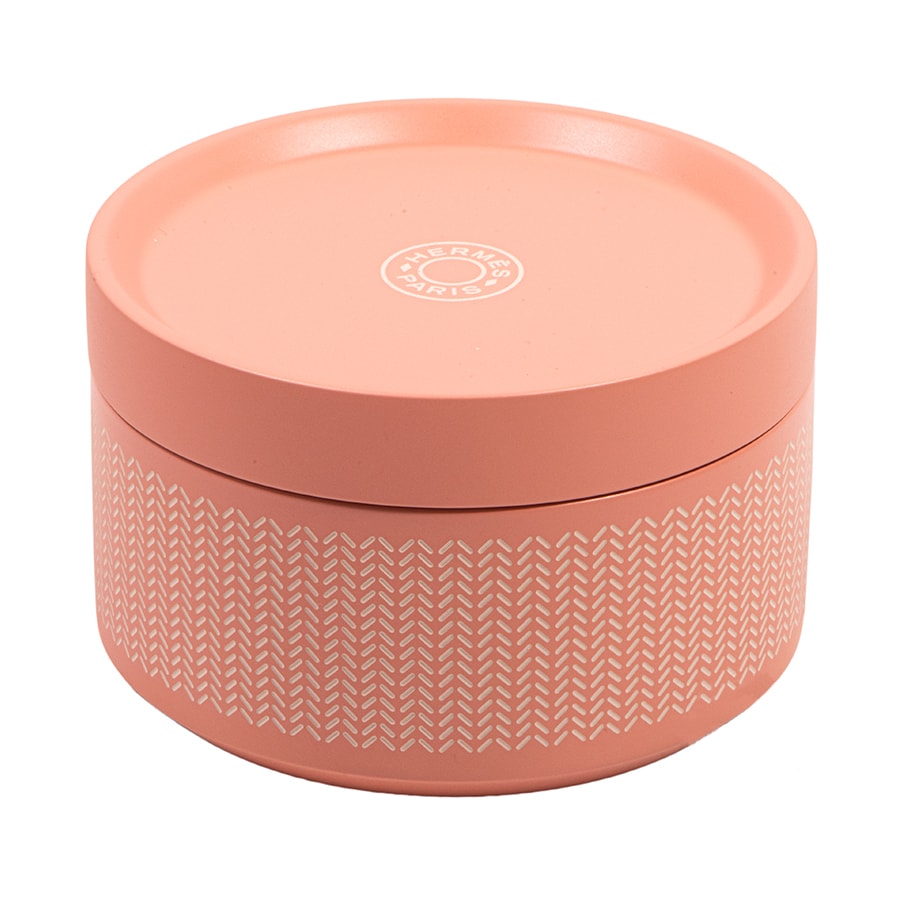 HERMES エルメス Boudoir box ブドワール ボックス MM ミディアム 311915M 04 インテリア ウッド レザー ピンク【中古】