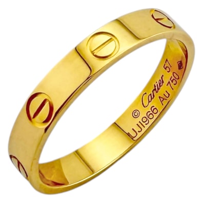 カルティエ ミニラブ リング 指輪 16.5号 18金 K18イエローゴールド ユニセックス CARTIER 中古