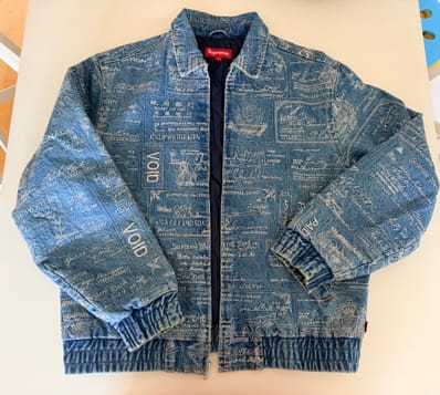 Supreme Checks Embroidered Denim Jacket