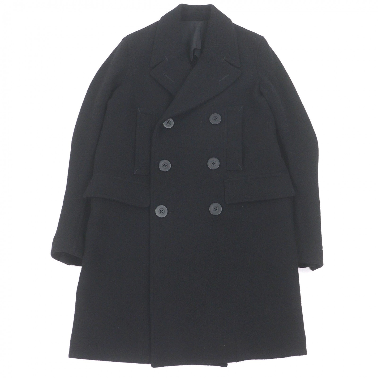 美品 リックオウエンス チェスターコート ブラック メンズ 46