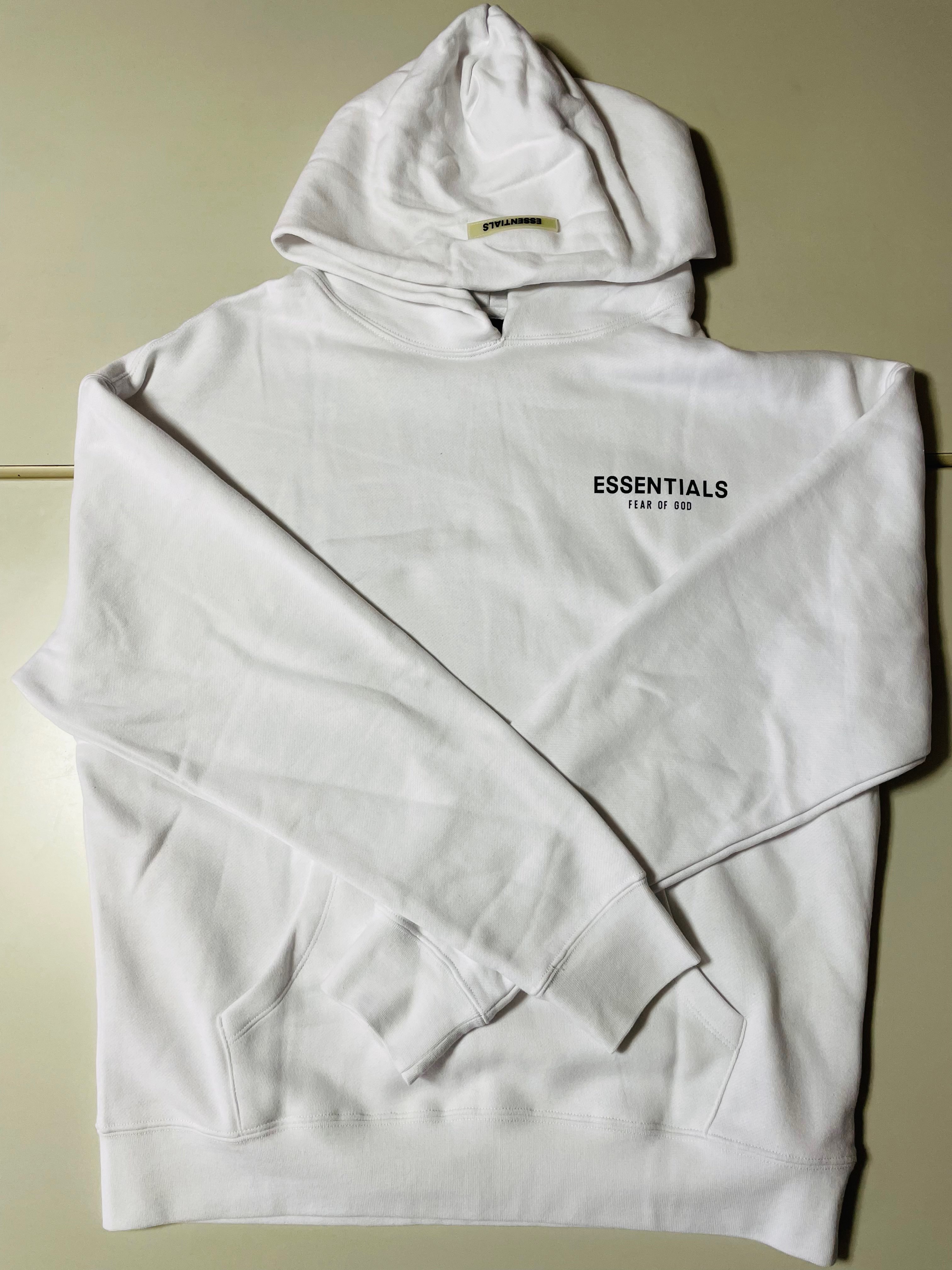 FEAR OF GOD ESSENTIALS Photo Pullover Hoodie "White"