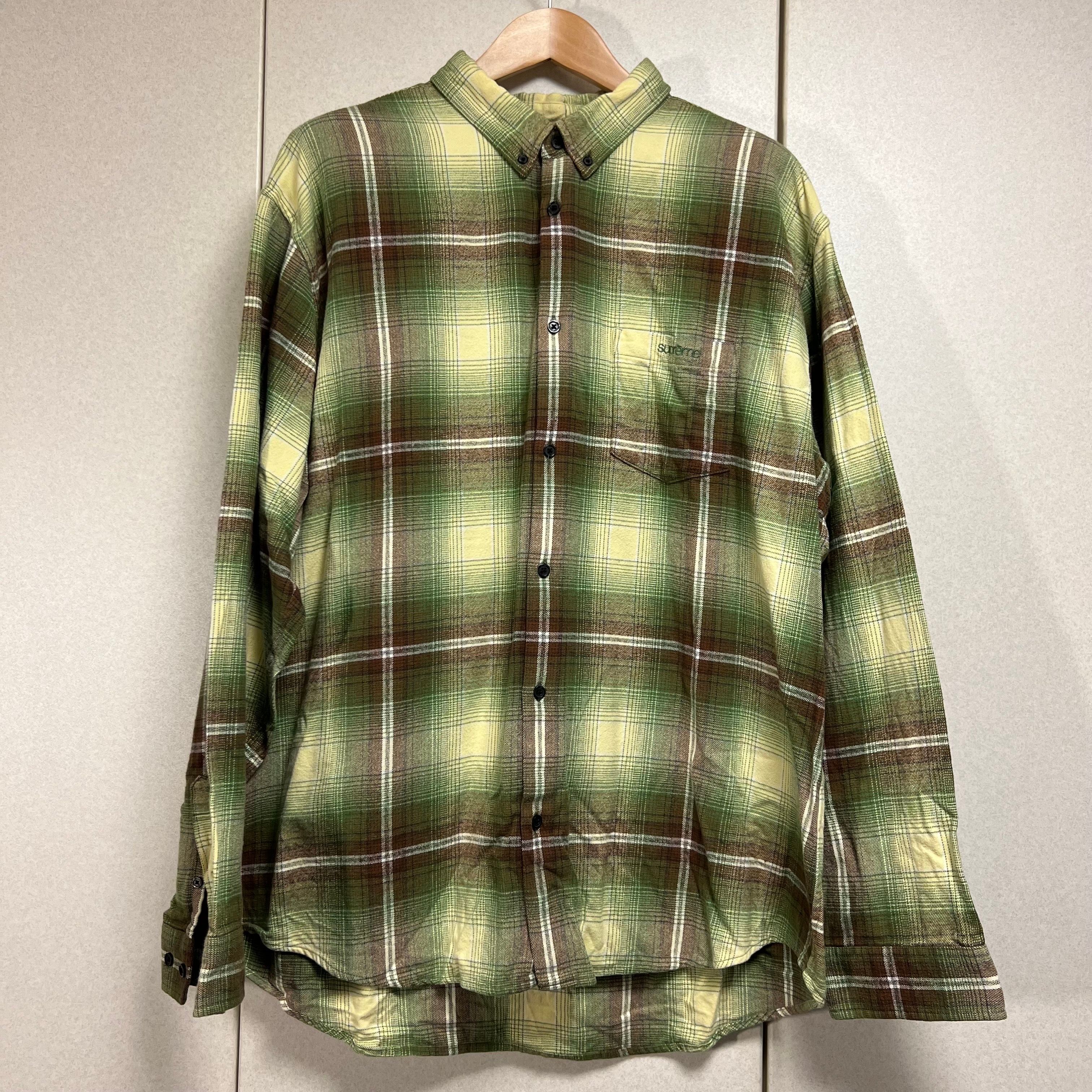 Supreme Shadow Plaid Flannel Shirt "Green"