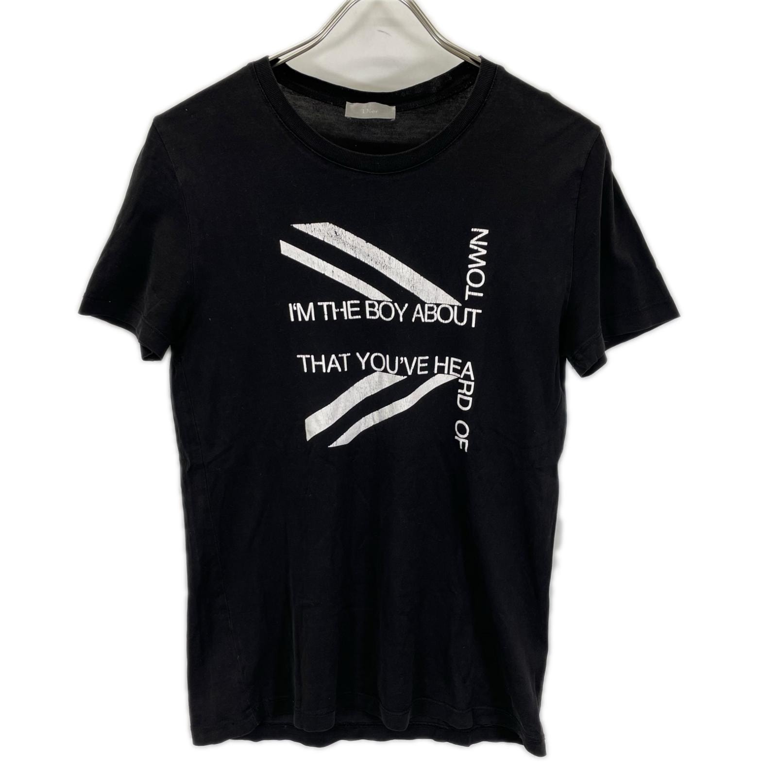 ディオールオム 06年製 エディ期 ブラック ユニオンジャック Tシャツ XS
