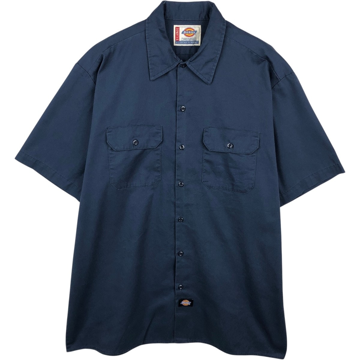 古着 ディッキーズ Dickies 半袖 ワークシャツ ボックスシャツ メンズXL相当/eaa668055
