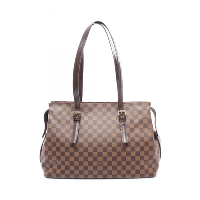ルイ・ヴィトン LOUIS VUITTON チェルシー トートバッグ バッグ PVCコーティングキャンバス レザー ダミエ エベヌ レディース ブラウン系 N51119 【中古】