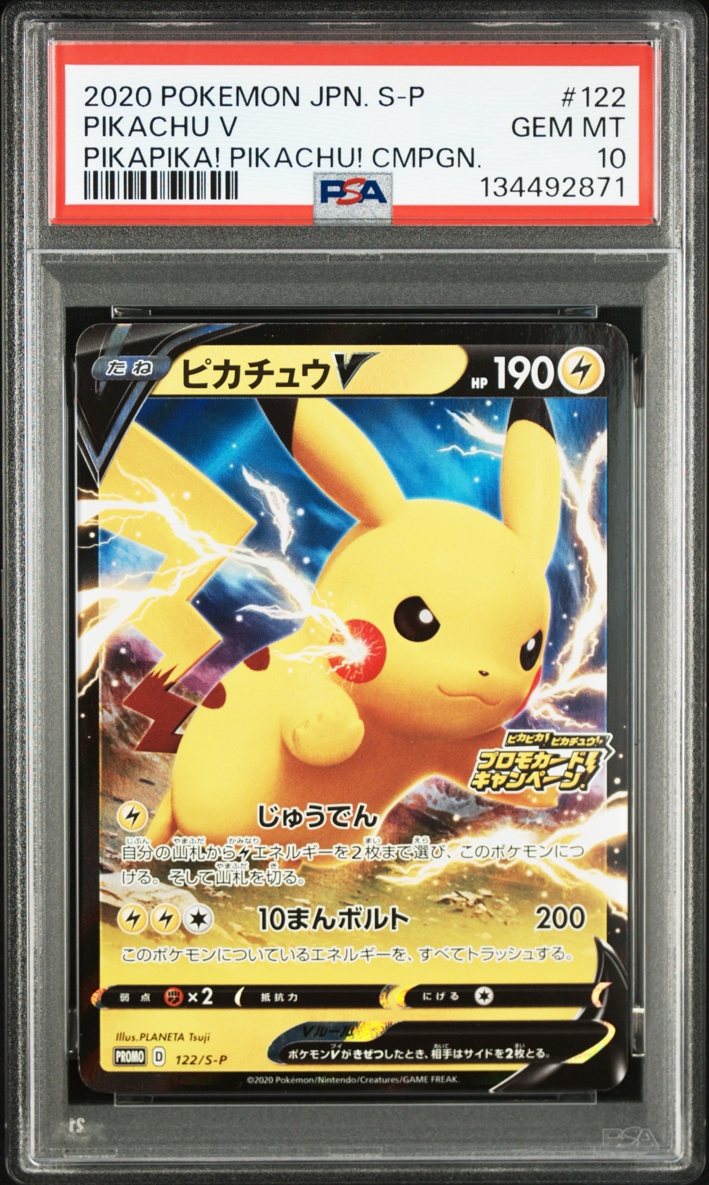 ピカチュウV: プロモ P [S-P 122](ピカピカ!ピカチュウ!プロモカードキャンペーン)