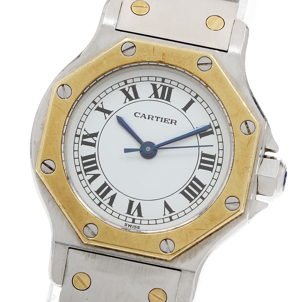 カルティエ サントスオクタゴンSM YGコンビ レディース 【中古】