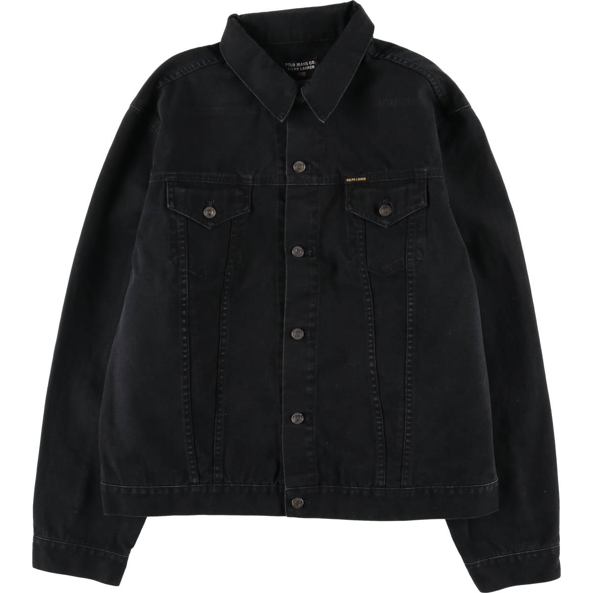 古着 ラルフローレン Ralph Lauren POLO JEANS COMPANY 無地 ロゴパッチ コットンジャケット 中国製 XXL メンズXXL相当 薄手 長袖/eaa624970