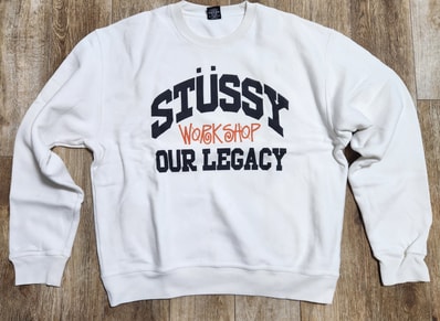 Stussy x Our Legacy Work Shop Collegiate Crew Pigment Dyed "Natural"