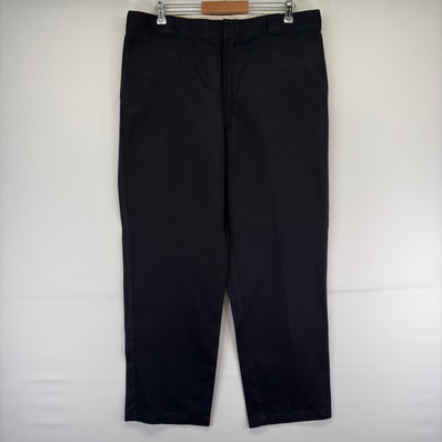 古着 ディッキーズ Dickies パンツ 874 ワンポイントロゴ ジッパーフライ ワーク 作業着 w40 L32 ブラック メンズ