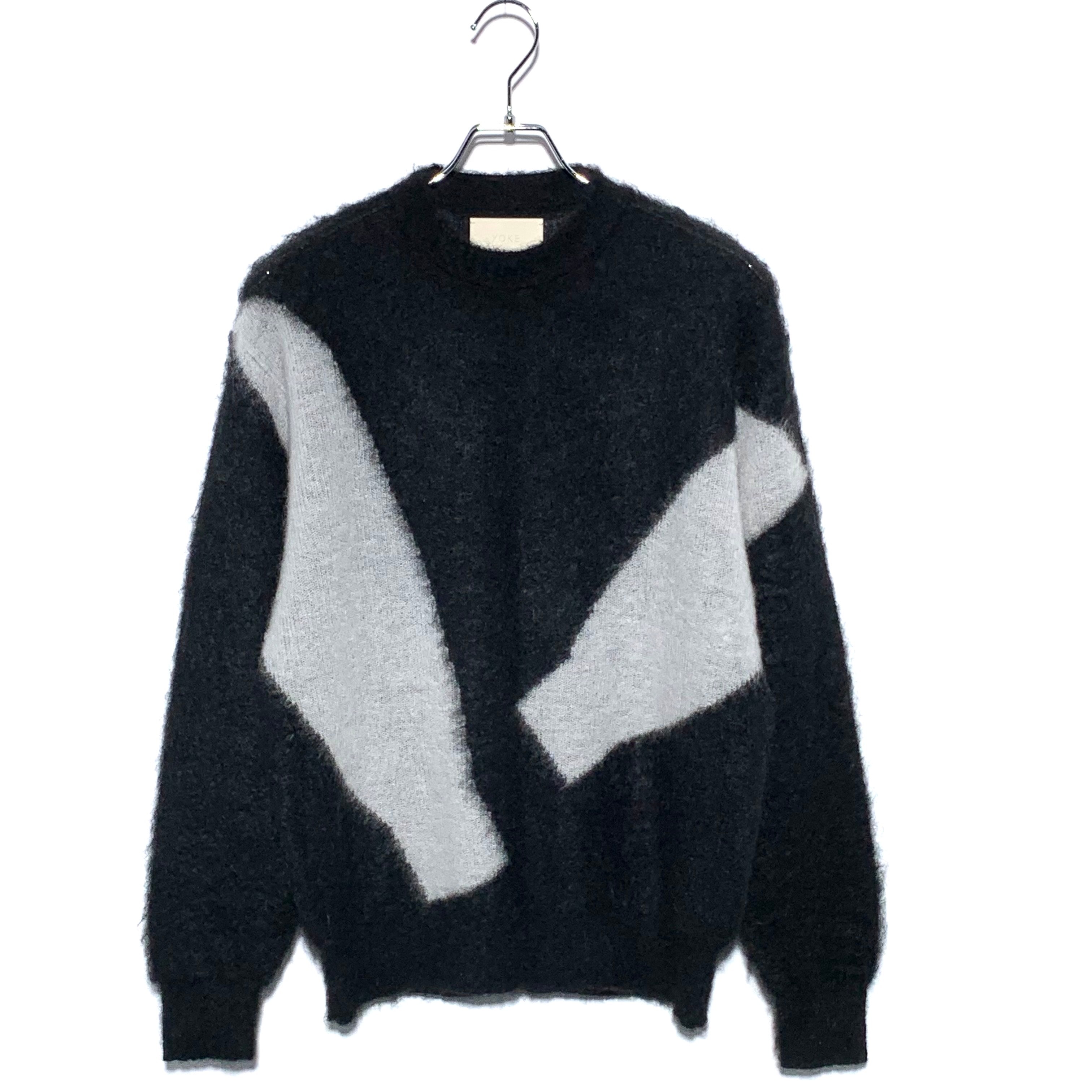 YOKE Photogram Intarsia Sweater "Black"