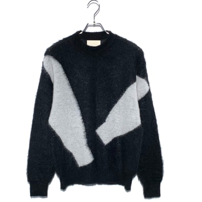 YOKE Photogram Intarsia Sweater "Black"
