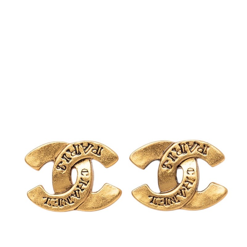 シャネル ココマーク ヴィンテージ スタッドピアス 99A ゴールド メッキ レディース CHANEL 【中古】
