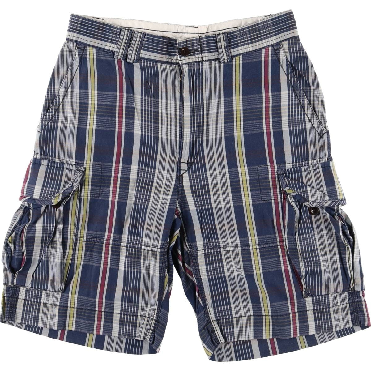 古着 ラルフローレン Ralph Lauren POLO by Ralph Lauren チェック柄 カーゴショーツ ショートパンツ メンズw32相当/eaa527636