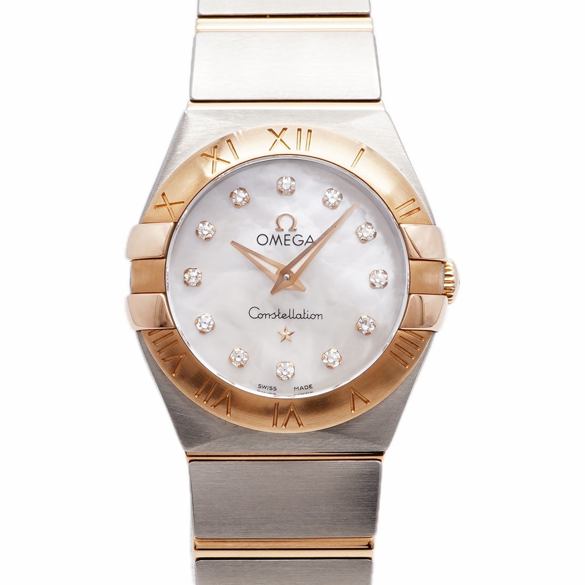 【6wdc0253】オメガ コンステレーション 123.20.24.60.55.001 白文字盤【中古】腕時計 レディース