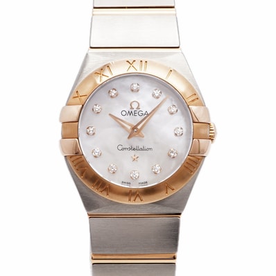 【6wdc0253】オメガ コンステレーション 123.20.24.60.55.001 白文字盤【中古】腕時計 レディース
