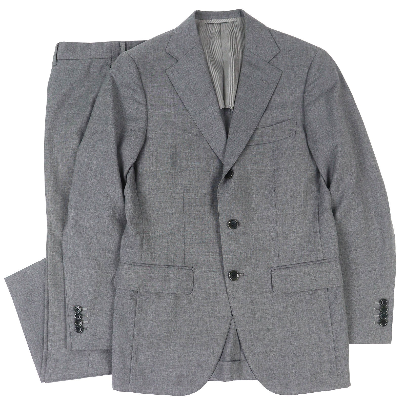 美品 ビームスF シングルジャケット スーツ セットアップ グレー 42/8R
