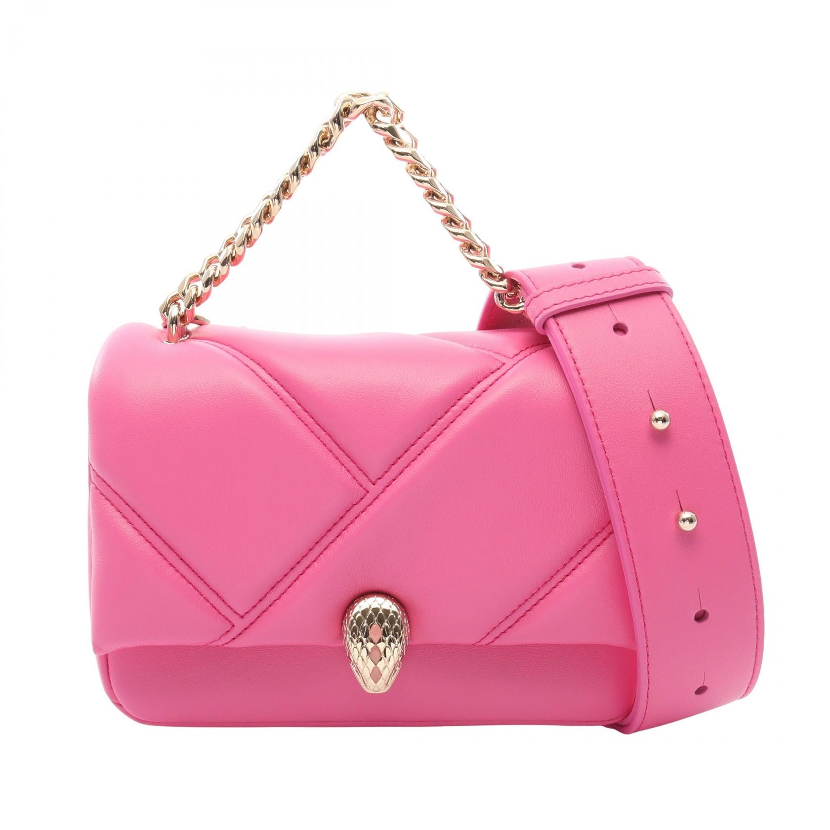 ブルガリ BVLGARI セルペンティ カボション ミニ 2WAY ハンドバッグ バッグ レザー レディース ピンク系 【中古】
