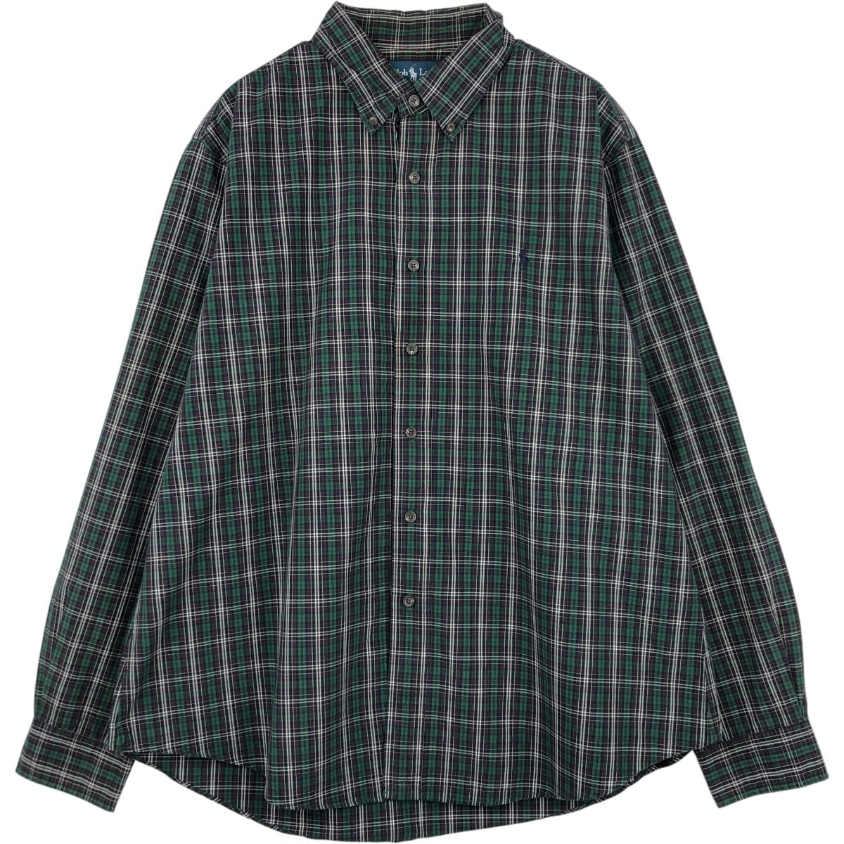 古着 ラルフローレン Ralph Lauren CUSTOM FIT 長袖 ボタンダウンチェックシャツ メンズXL相当/eaa676568