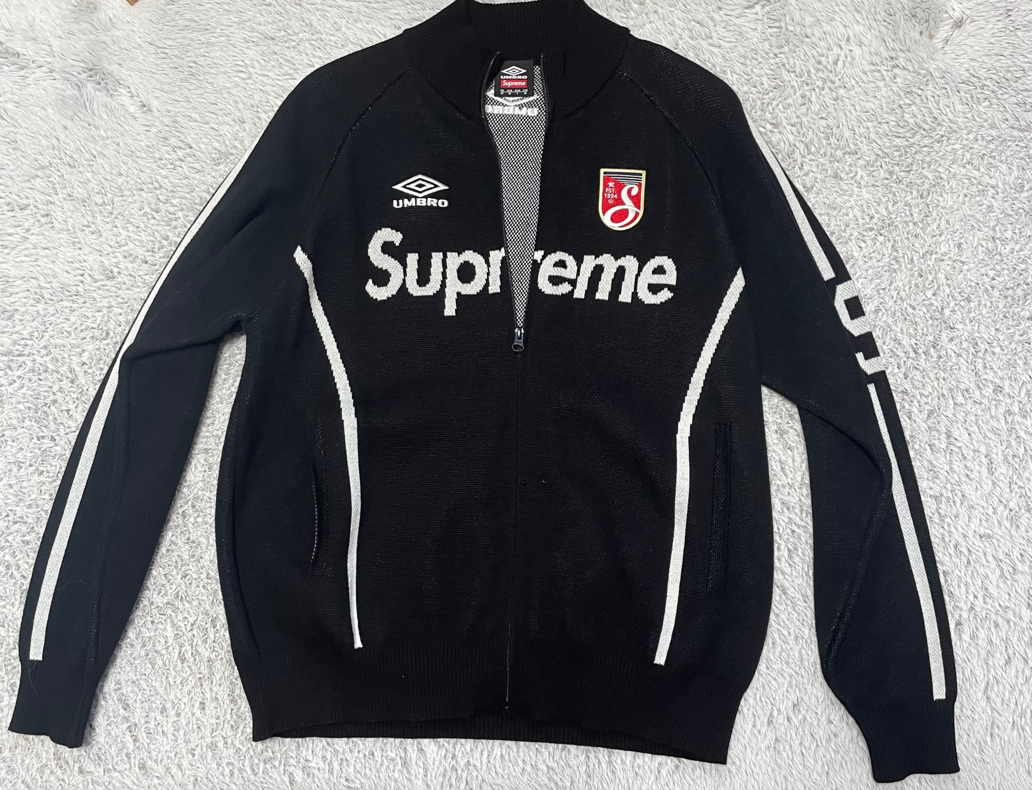 Supreme x Umbro Zip Up Sweater "Black"