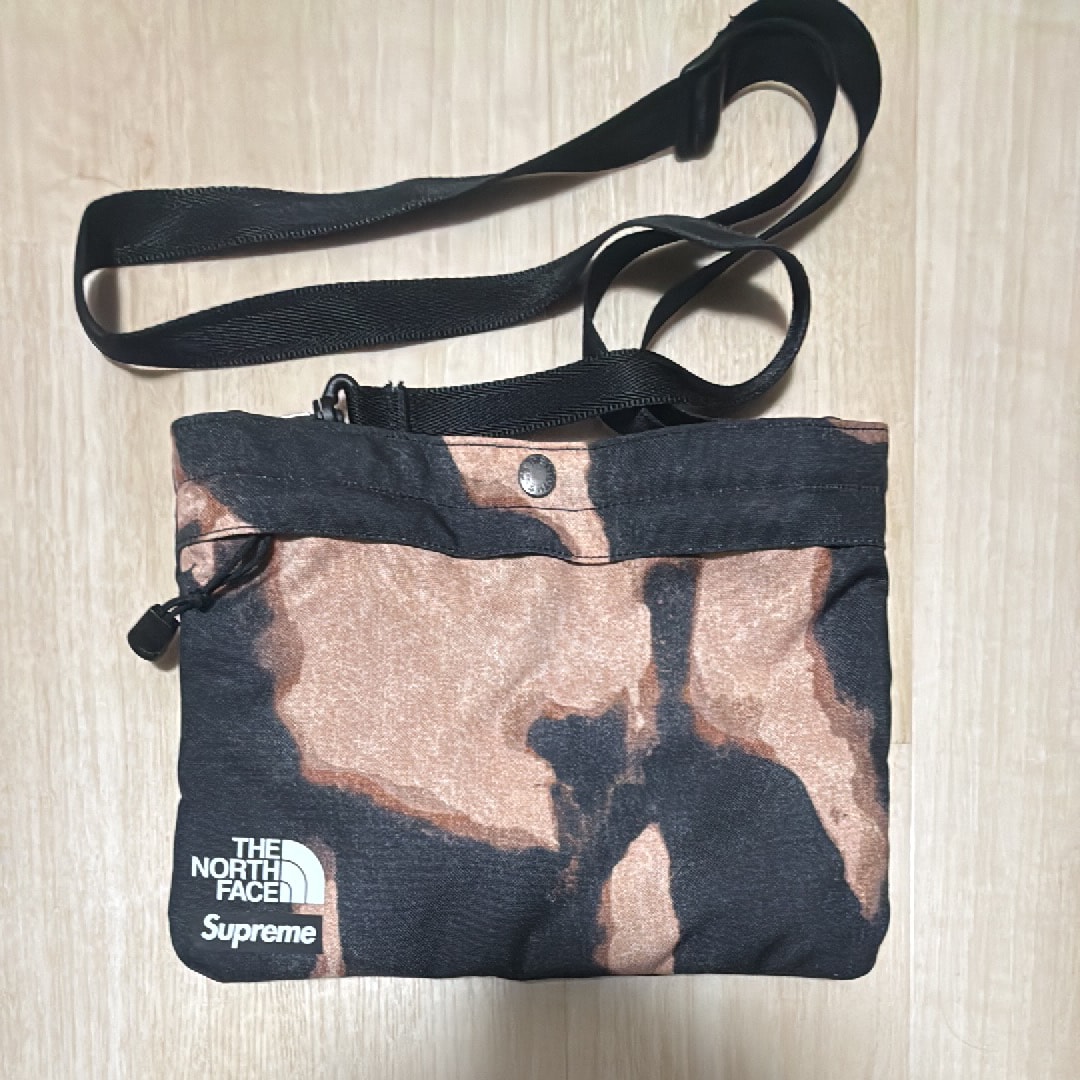 Supreme x The North Face Bleached Denim Print Shoulder Bag "Black"
