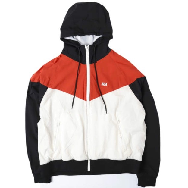 WIND AND SEA ウィンダンシー WDS HOODED ZIP-UP JACKET(CITY) フーデッドジップアップジャケット L BLACK ナイロン ブルゾン アウター g27732