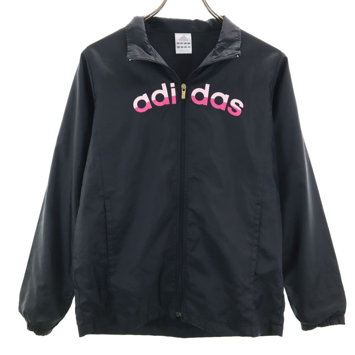 adidas アディダス ジップジャケット 160 ブラック系 裏メッシュ