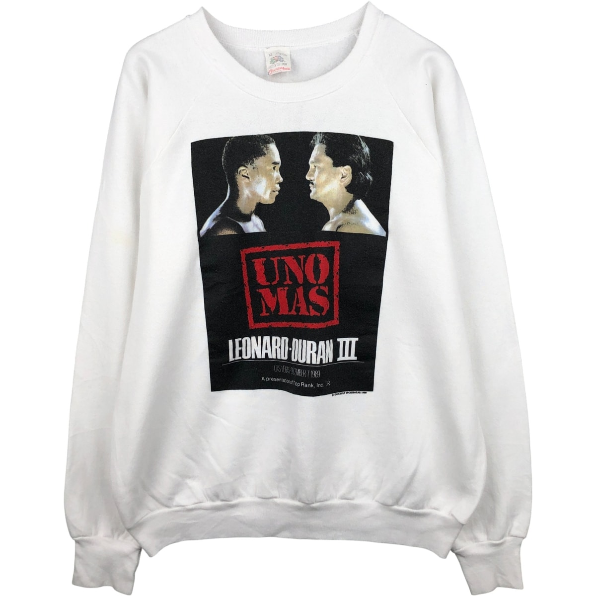 古着 80年代 フルーツオブザルーム FRUIT OF THE LOOM LEONARD DURAN III プリントスウェットシャツ トレーナー USA製 メンズXL相当 ヴィンテージ/eaa582458