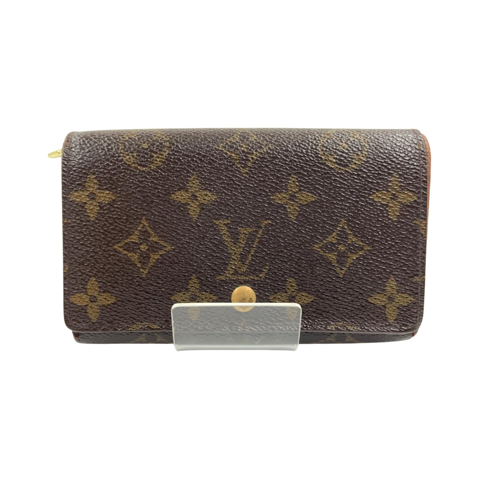 LOUIS VUITTON ルイヴィトン モノグラム ポルト モネ ビエ トレゾール 二つ折り財布 M61730 ブラウン