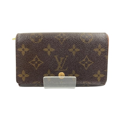 LOUIS VUITTON ルイヴィトン モノグラム ポルト モネ ビエ トレゾール 二つ折り財布 M61730 ブラウン
