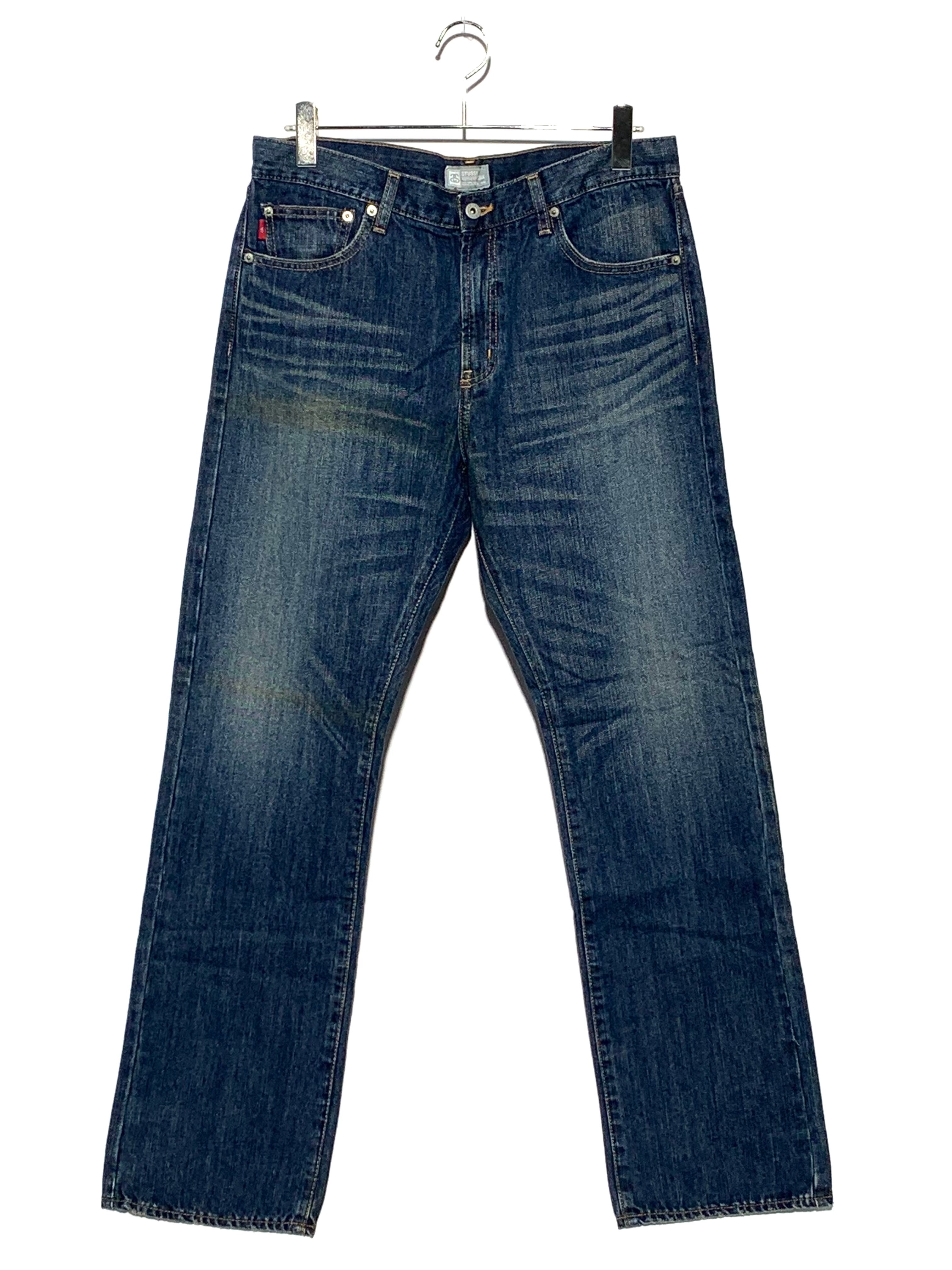 STUSSY PKT LOGO PAINT DENIM PANT