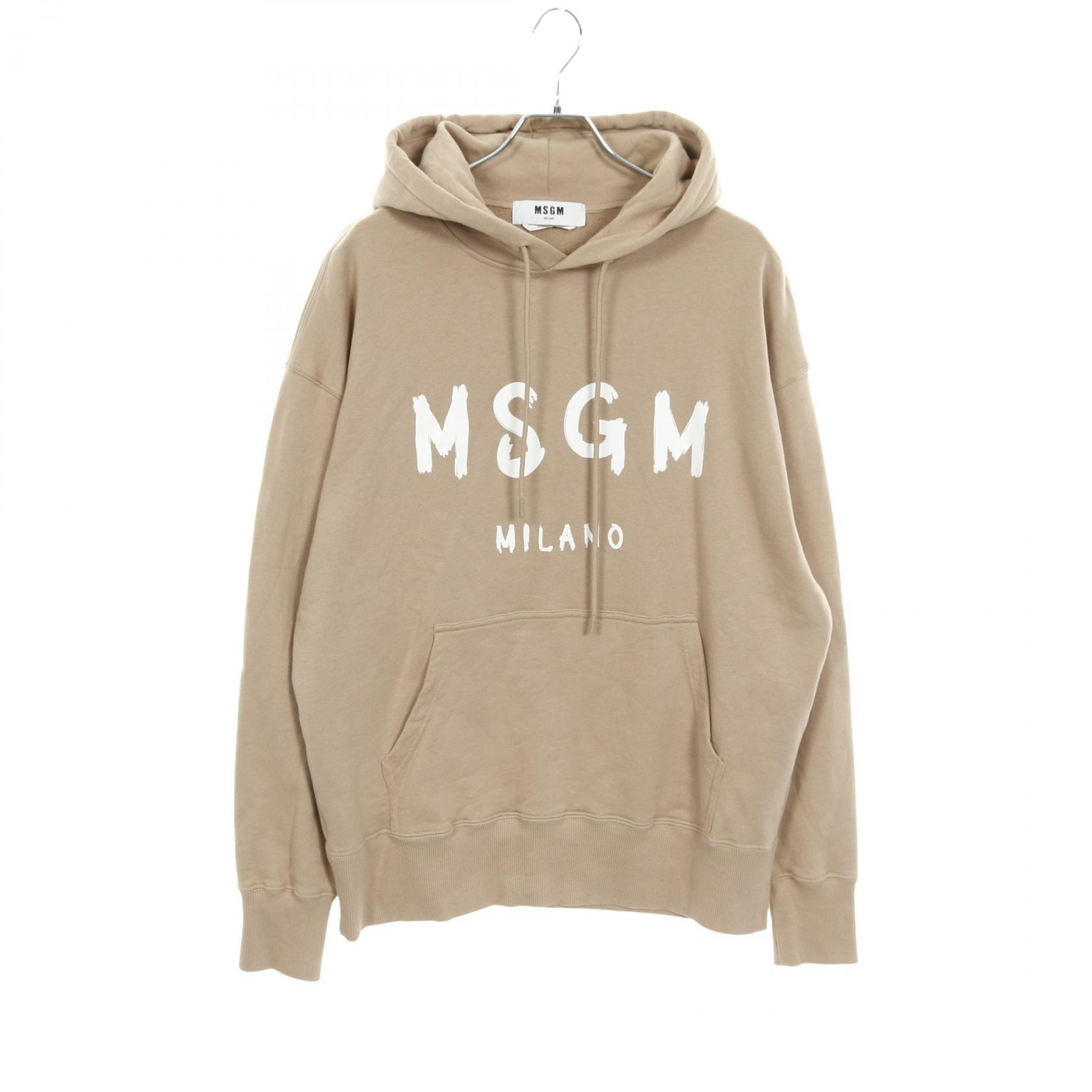 エムエスジーエム MSGM パーカー 衣料品 トップス コットン メンズ ベージュ系 3340MM515 【中古】