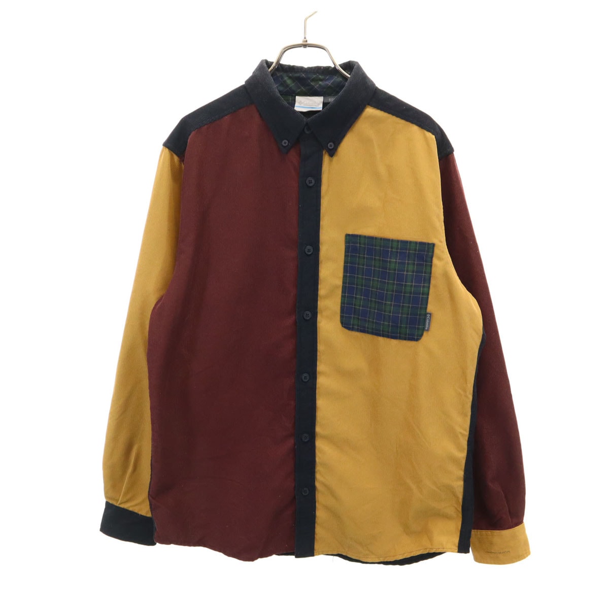 Columbia コロンビア 長袖 コーデュロイ ボタンダウンシャツ L マスタード アウトドア