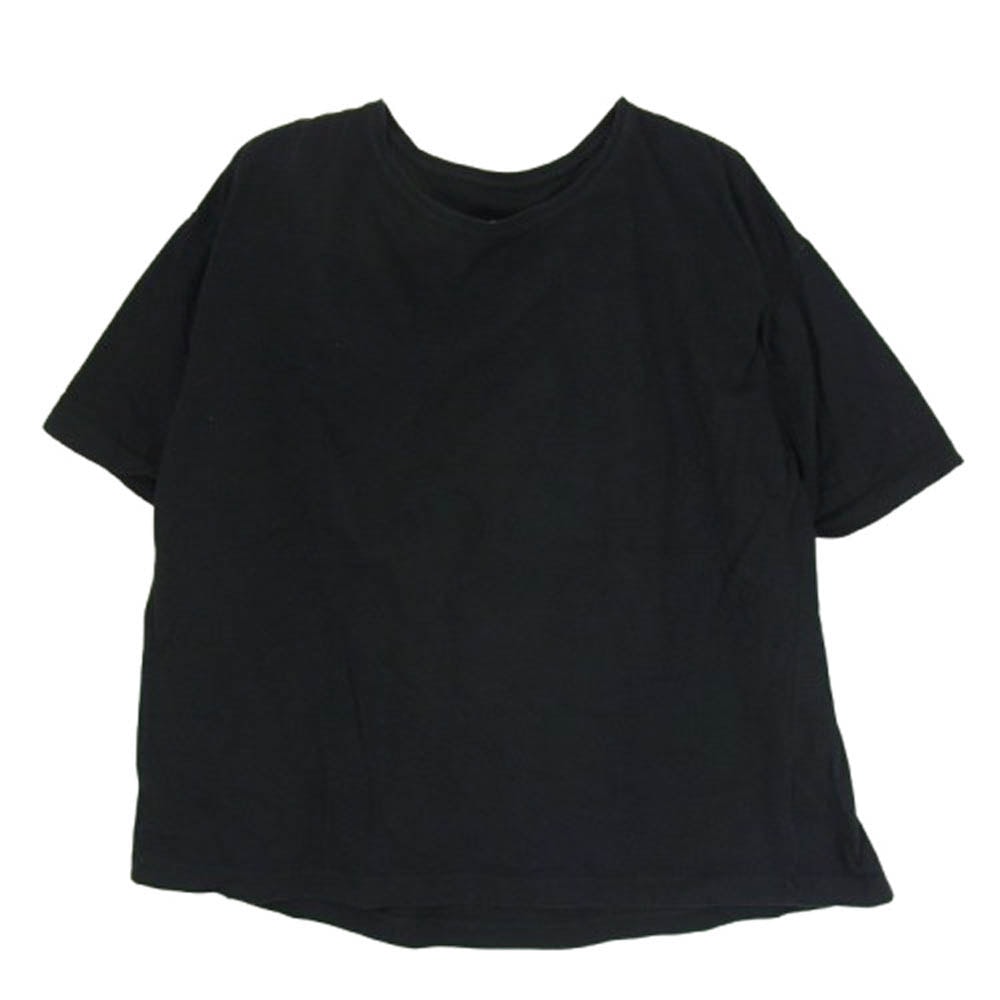 MAISON MARGIELA メゾンマルジェラ Tシャツ S32NC0527 S21058 MM6 タック コットン ショート丈 半袖 カットソー Tシャツ ブラック系 XS【中古】
