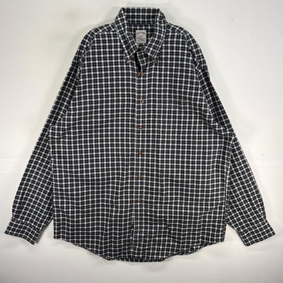古着 ブルックスブラザーズ Brooks Brothers 長袖シャツ チェック 346 胸ポケ L ネイビー系 マルチカラー メンズ