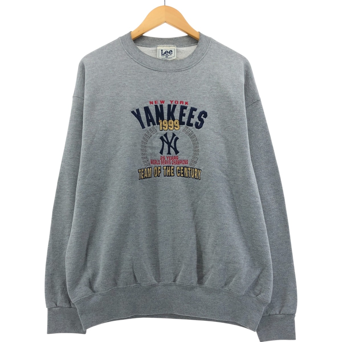 古着 90年代 リー Lee SPORT MLB NEW YORK YANKEES ニューヨークヤンキース ロゴスウェットシャツ トレーナー メンズL相当 ヴィンテージ/eaa556053
