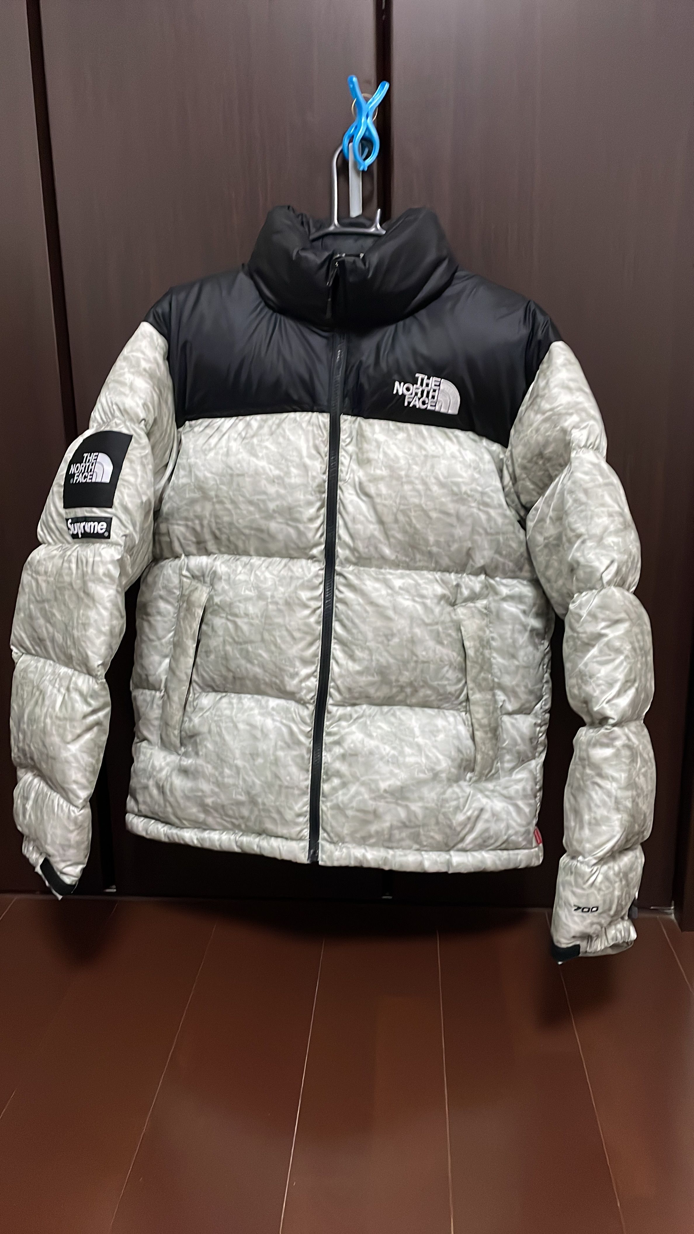 Supreme x The North Face Nuptse Jacket "White Paper Print"