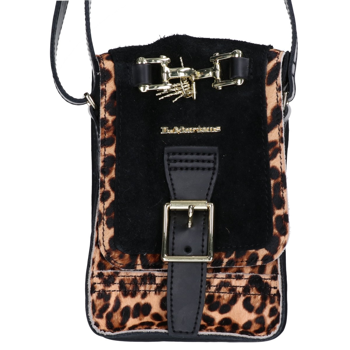 ドクターマーチン レオパード柄 ハラコ/スエード リポーターバッグ