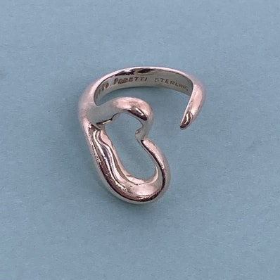 TIFFANY&Co. ティファニー オープンハート リング リング・指輪 約9号 スターリングシルバー シルバー レディース【中古】