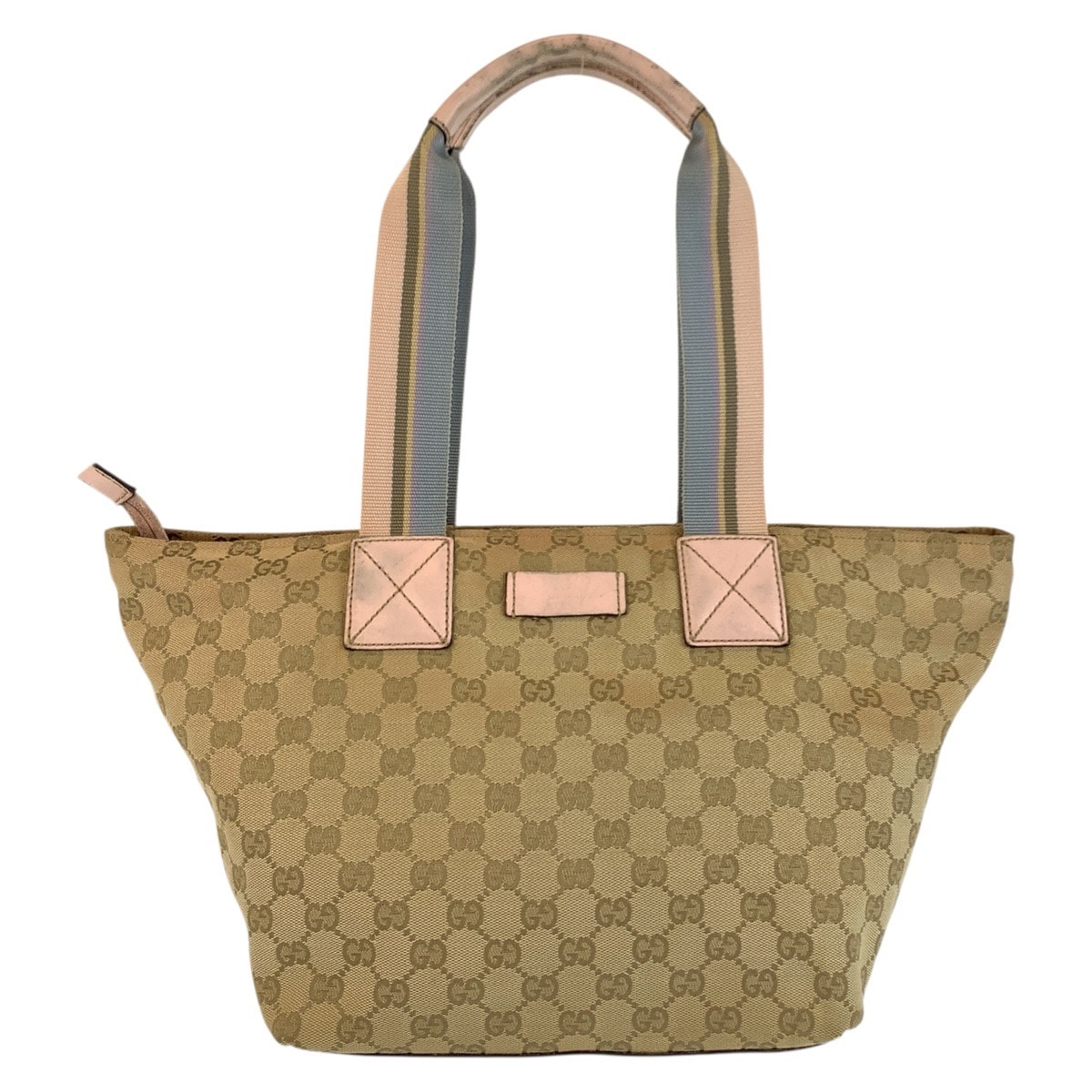 GUCCI グッチ シェリーライン ベージュ ピンク ゴールド金具 GGキャンバス レザー/ トートバッグ ショルダーバッグ 603905 【中古】