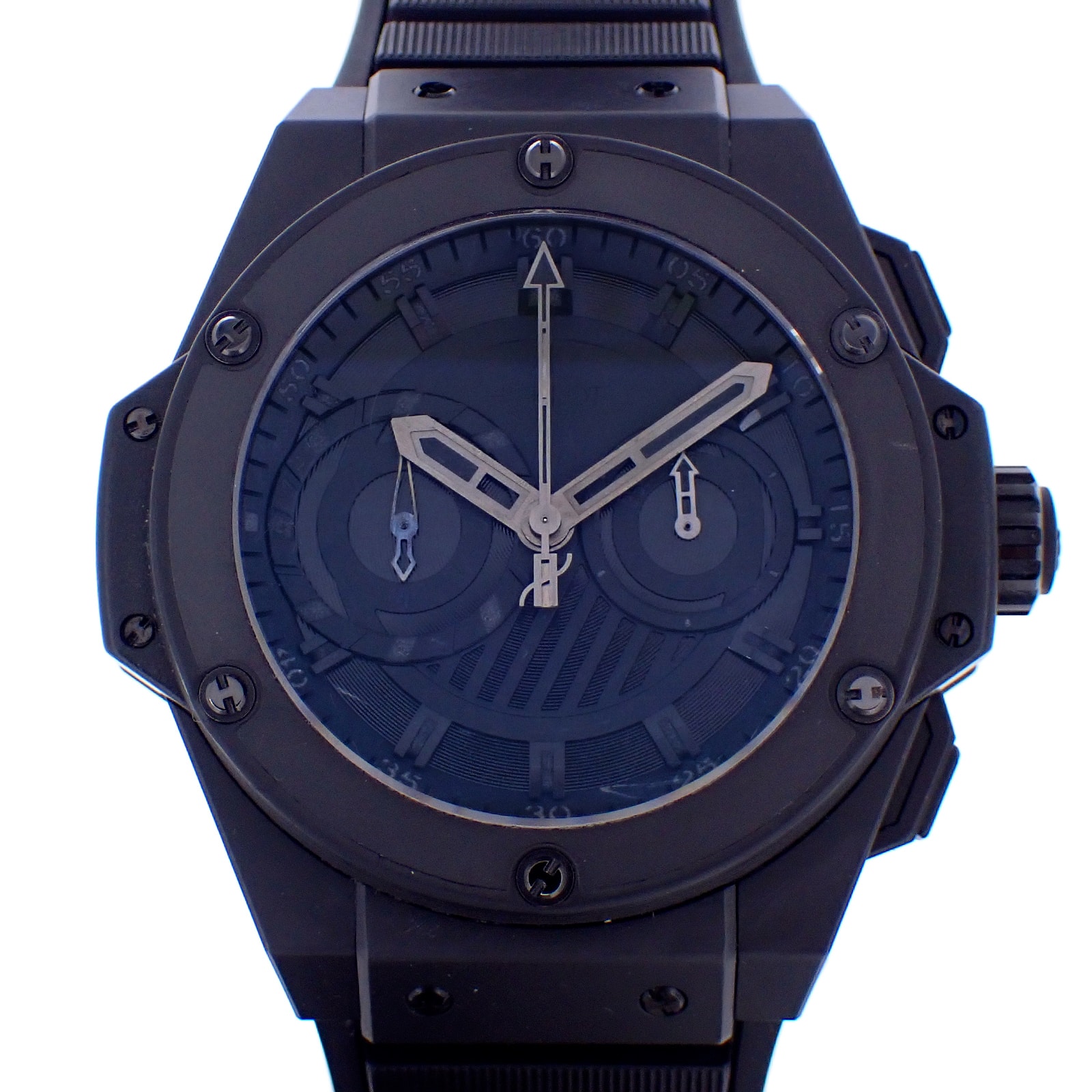 500本限定 HUBLOT ウブロ キングパワーフドロワイヤント オールブラック 715.CI.1110.RX メンズ 腕時計