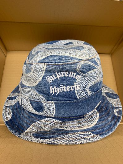 Supreme x HYSTERIC GLAMOUR Snake Denim Crusher "Blue"