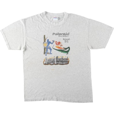 古着 90年代 ヘインズ Hanes HEAVYWEIGHT 50/50 Polaroid ポラロイド アドバタイジングTシャツ メンズL相当 ヴィンテージ/eaa638272