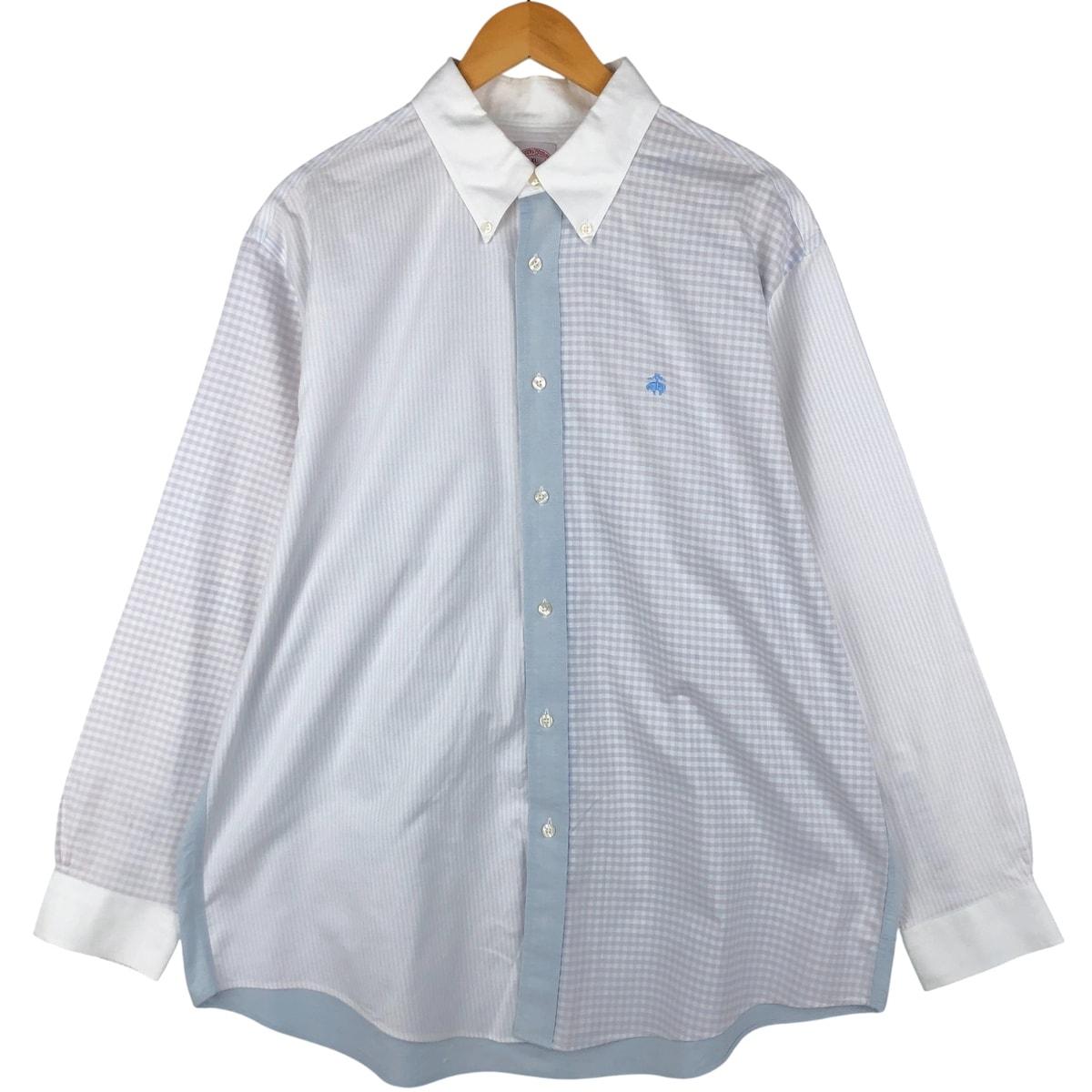 古着 ブルックスブラザーズ Brooks Brothers Est.1818 MADISON 長袖 クレイジーパターン ボタンダウンシャツ XL メンズXL相当/eaa605919