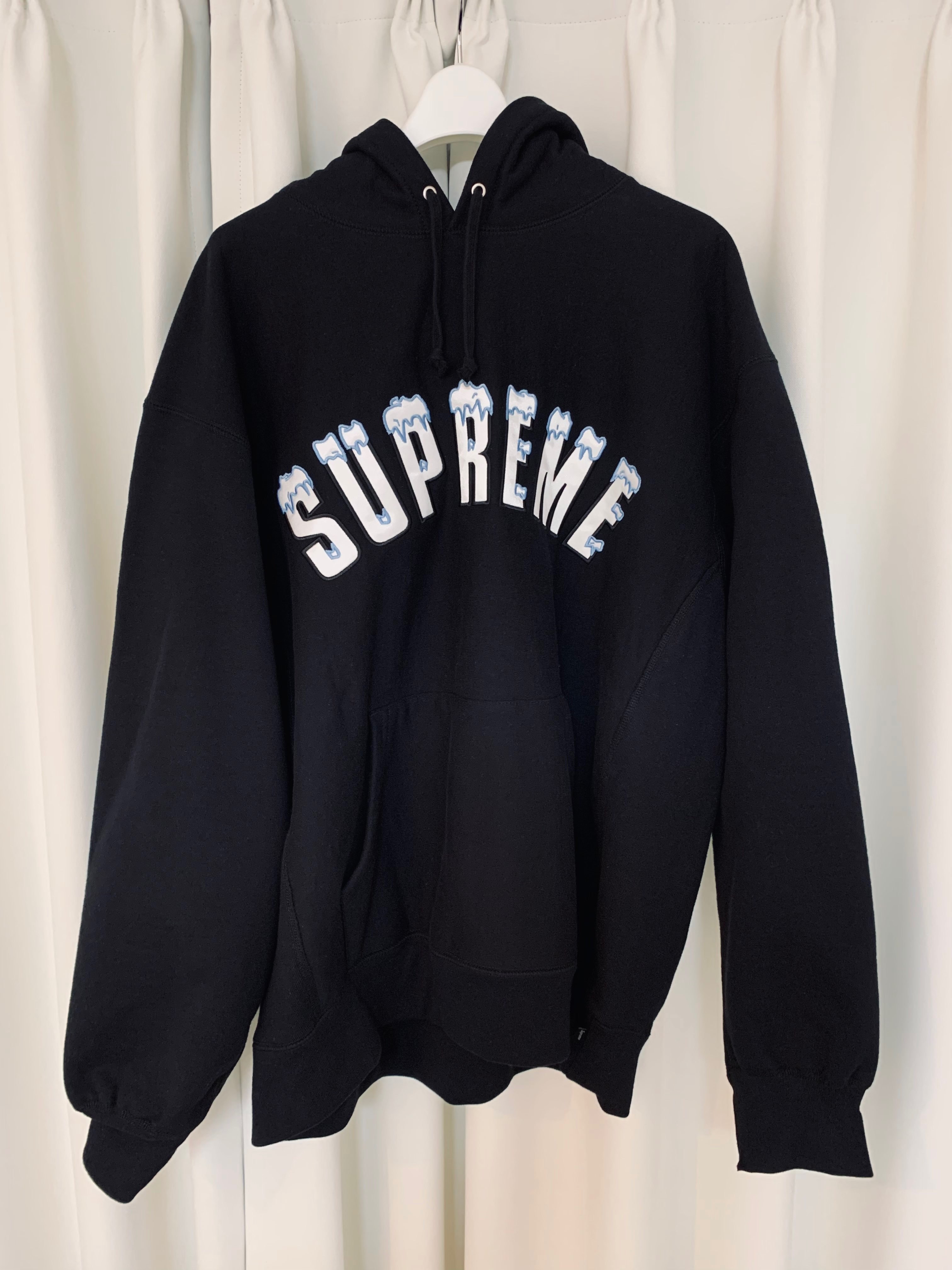 Supreme Icy Arc Hooded Sweatshirt "Black"
