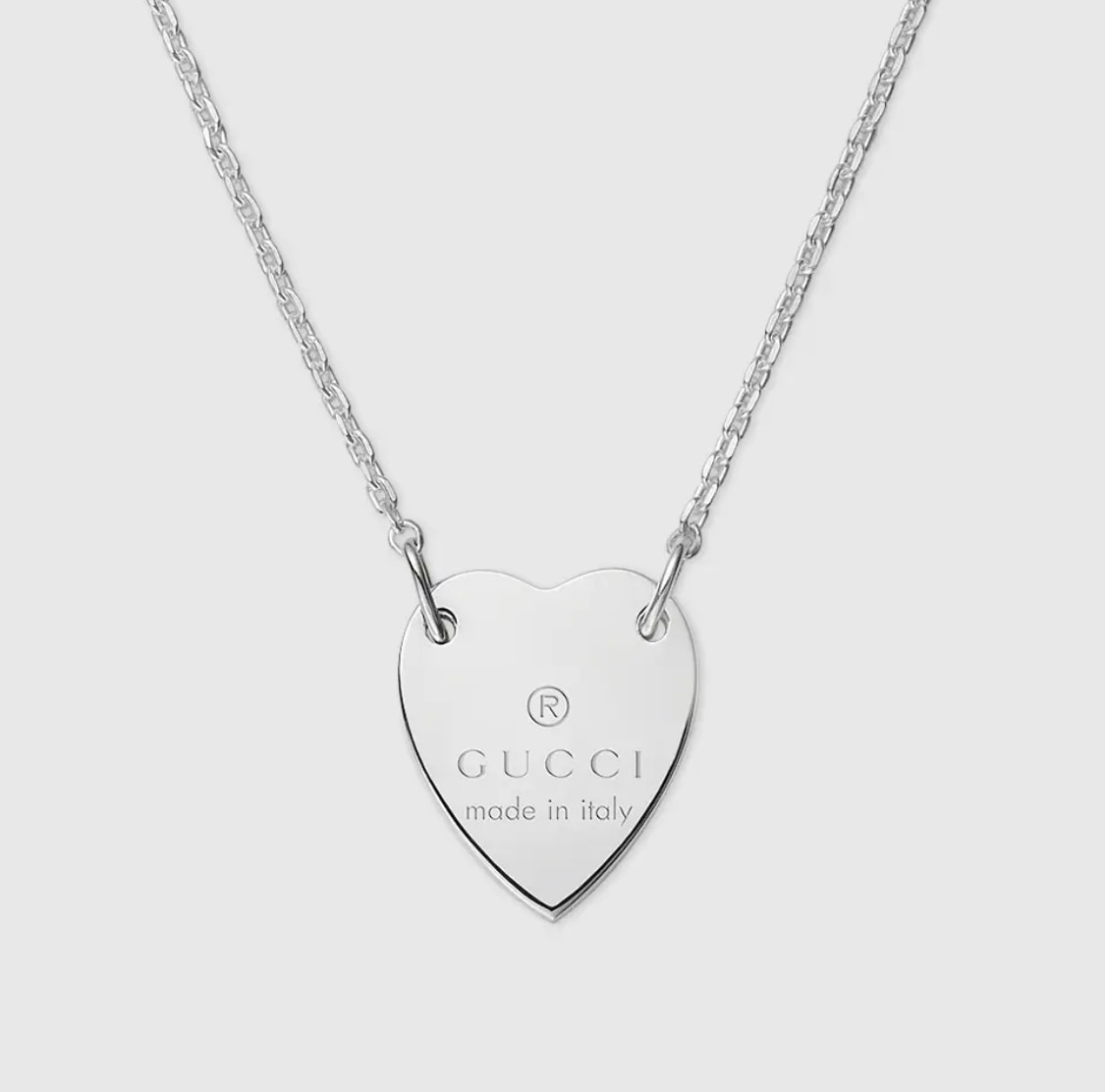 GUCCI Gucci Trademark Heart Motif Stud Necklace